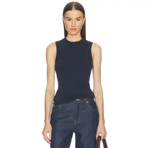 GRLFRND Muscle Tank in Navy