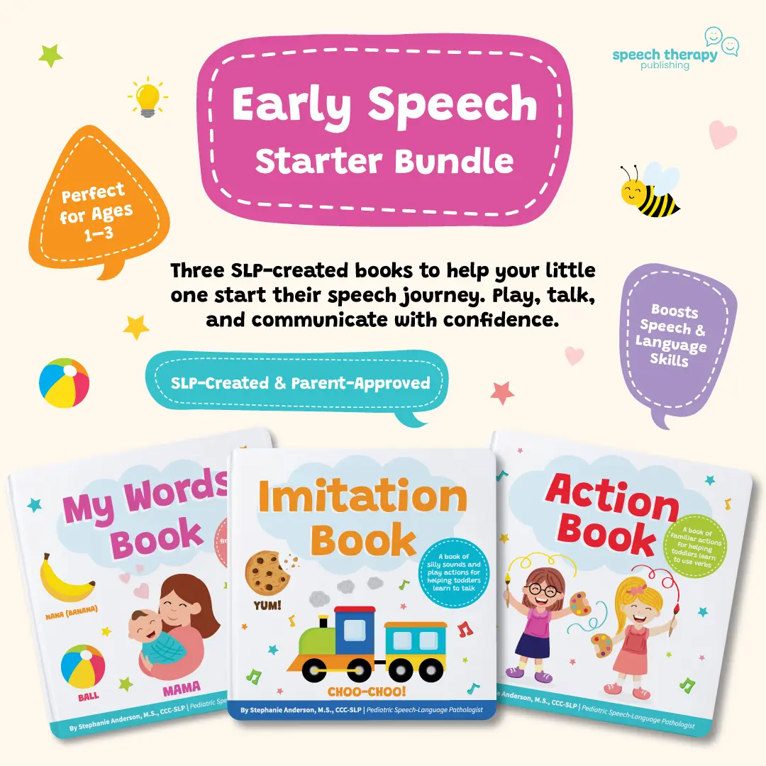 Early Speech Starter Bundle – 3 Interactive Speech Books for Toddlers | Sounds, Actions & First Words | Written by a Pediatric Speech Therapist
