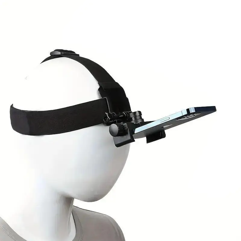 Adjustable Portable Head-Mounted Mobile Phone Cellphone Holder, Smartphone Holder, First-Person Perspective Shooting Fixed Bracket for Filming & Live Broadcasting, Gift, Selfie Stand