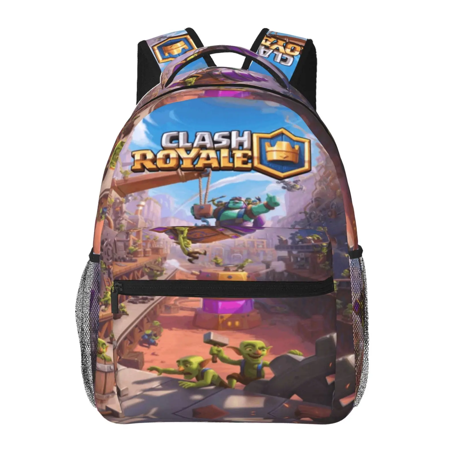 Clash of Clans Full-Wrap Print Unisex Oxford Cloth Large Capacity Backpack - Daily Commute, Outdoor Hiking Laptop Daypack for Fans, Great Gift Choice, All Over Print, Clash Of Clans Fans, Vibrant All-Over, Weekend Trips, Multi-Compartment, Youth
