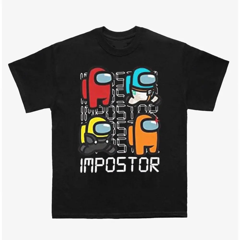 Among Us Graphic T-Shirt, Gaming Cartoon Tee, Multiplayer Video Game Streetwear Shirt for Gamers and Fans