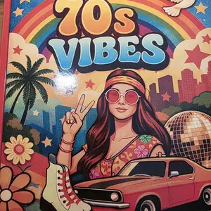 70s Vibes Retro Composition Notebook