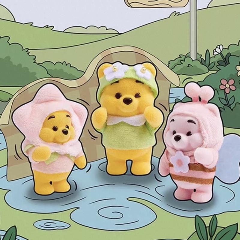 Disney Winnie the Pooh Touching Garden Figure Blind Box Cute Unboxing Adorable Collectible Costume Toy Set Mystery Gift Desktop Room Decor Anime Style