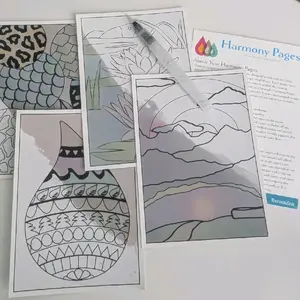 Harmony Pages - reusable, relaxing water reveal coloring pages