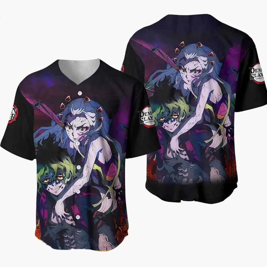 Personalized Gyutaro And Daki Kimetsu Anime Baseball Jersey Shirt, Baseball Jersey Shirt, Outdoor Sports, Sport Shirt, Dynamic And Comfortable
