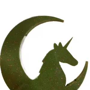 Handmade Resin Moon with Unicorn Statue for Home Decor - Ornaments