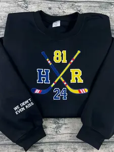 Team Hollanov Embroidered Sweatshirt, LGBT Hockey Romance Shirt, Heated Rivalry Inspired Crewneck, Hollander Rozanov Fan Gift
