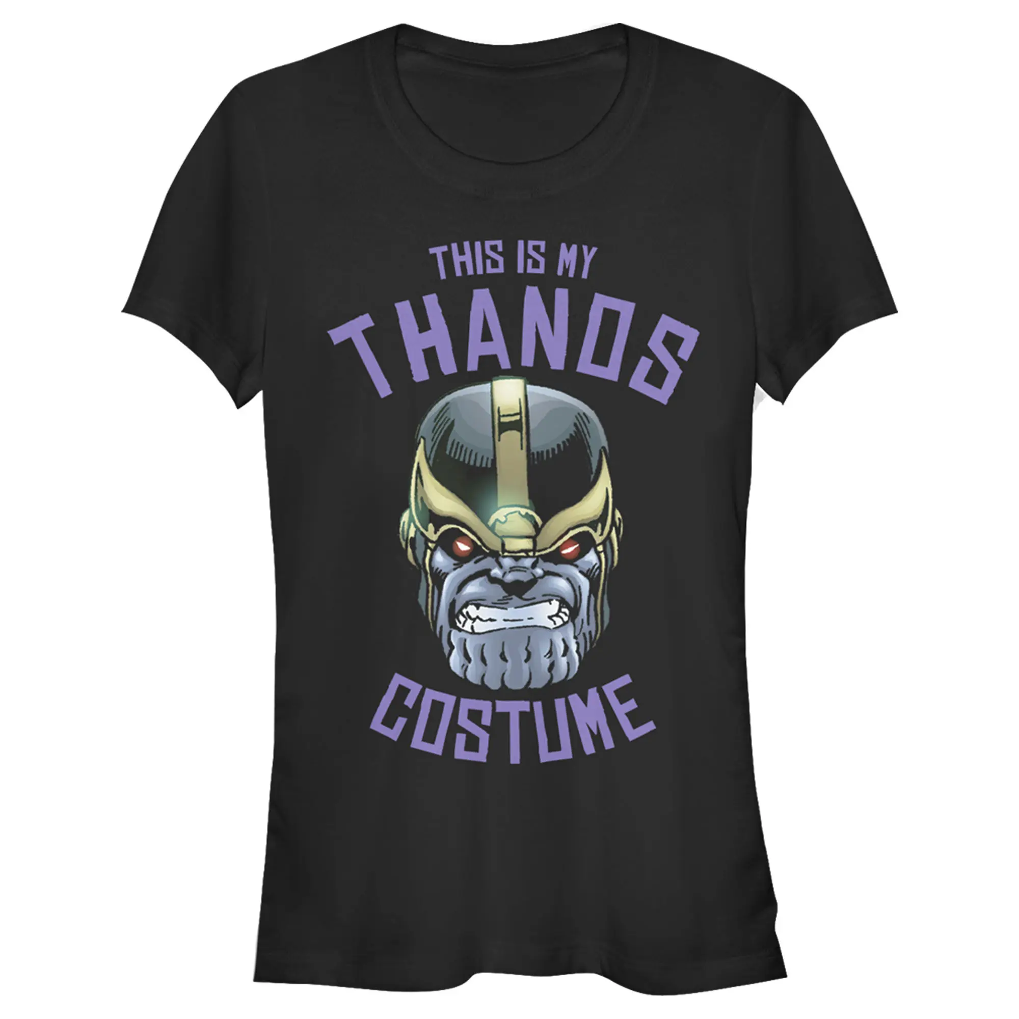 Juniors Womens Marvel Halloween Thanos Costume T-Shirt