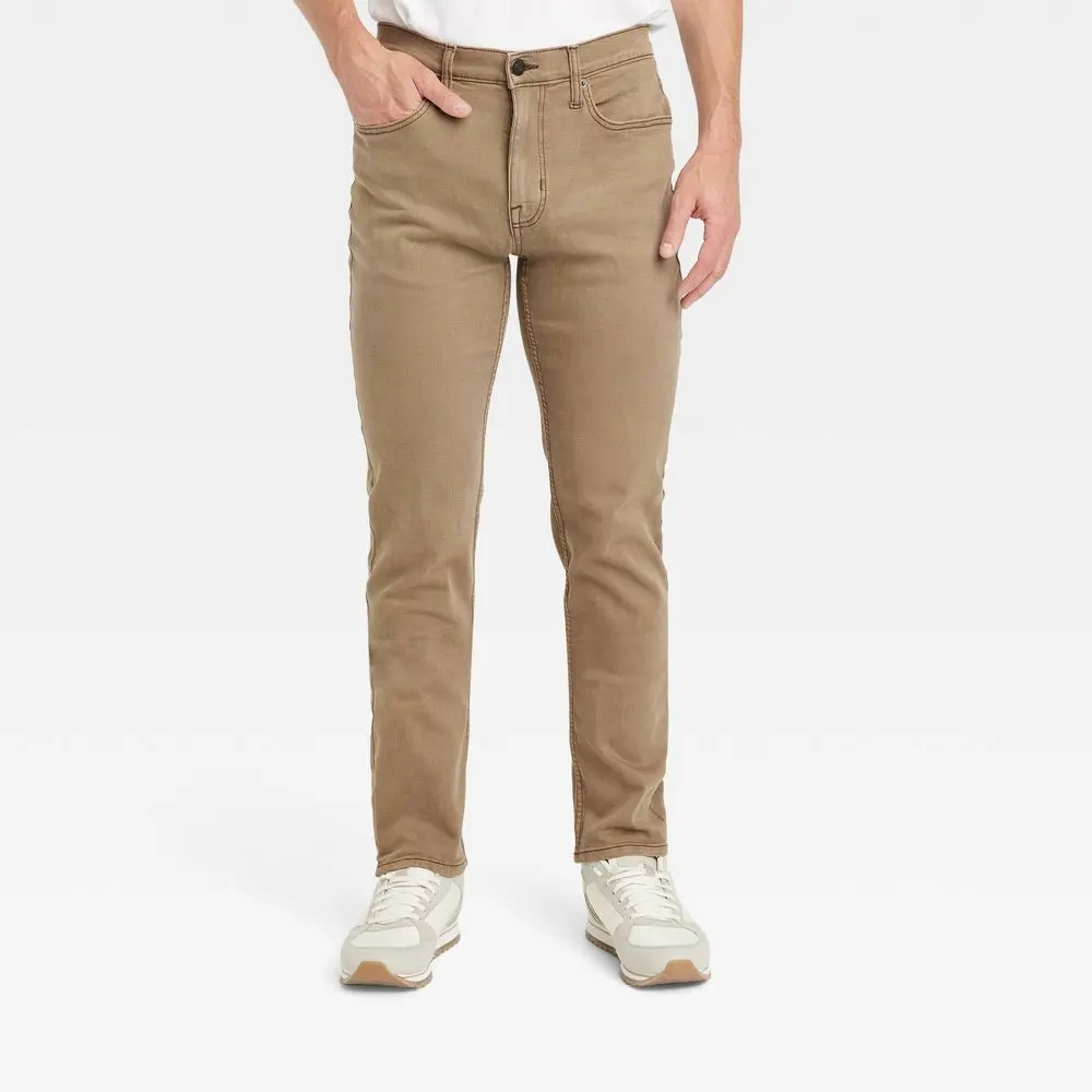 Men's Comfort Wear Slim Fit Jeans - Goodfellow & Co Beige 33x30