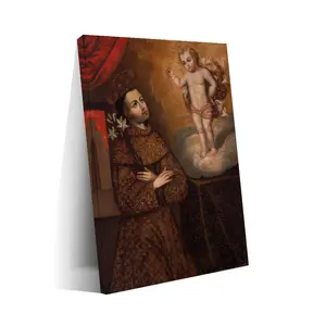 Catholic Saint, St. Anthony of Padua Art Poster1Wall Art Canvas Print Bedroom Living Room Decor