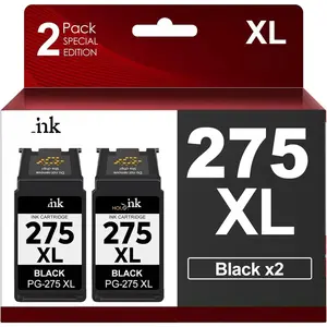 275XL Black Ink Cartridges Replacement for  PG-275 Black Ink  for  275 Black Ink with TS3520 TS3522 TR4720/TR4722 TS3720 TS3722 Printer (2 Black)