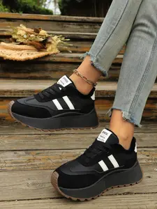 Women's Casual Sport Shoes, New Fleece Lined Thickened, Comfortable Support, Suitable for Daily Wear and Outdoor Activities, Thick Sole Sneaker