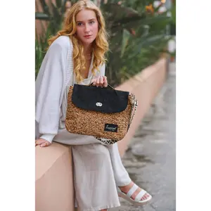 Crescent Cork Crossbody - Marbled