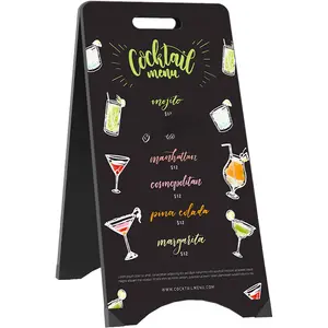 A-Frame Chalkboard Sign Large 15" x 30" Sandwich Chalkboard Double Sided Sidewalk Signs Outdoor Foldable Blackboard Menu Display for Weddings, Restaurant, Business