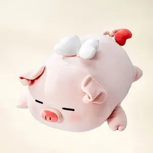 Soft Plush Pig Pillow, Cute Stuffed Animal Toy with Strawberry, Cuddly Pig Plushie for Kids, Home Decor, Perfect Gift for Children
