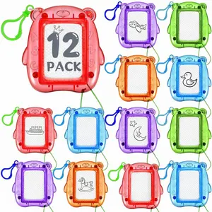 12/24/36 Pcs End of Year Students Gift Mini Magnetic Drawing Boards, Keychain Clip Drawing Board for boys girls, Birthday Party Favors Goodie Bag Stuffers Classroom Prize Welcome Back to School Gifts