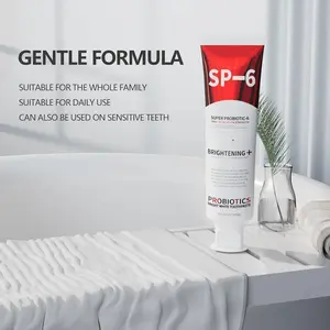 SP-6 Probiotic Toothpaste, Niacinamide, 6 types of probiotics, brush for bright and healthy teeth, say goodbye to yellow teeth and bad breath, whitening and gum care all in one step