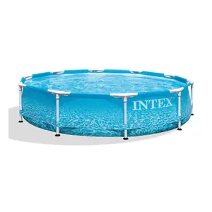 Intex 10-ft x 10-ft x 30-in Metal frame Round Above-Ground Pool