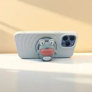 Height-Adjustable, Rotatable Cute Cartoon Magnetic Phone Stand / Desktop Holder