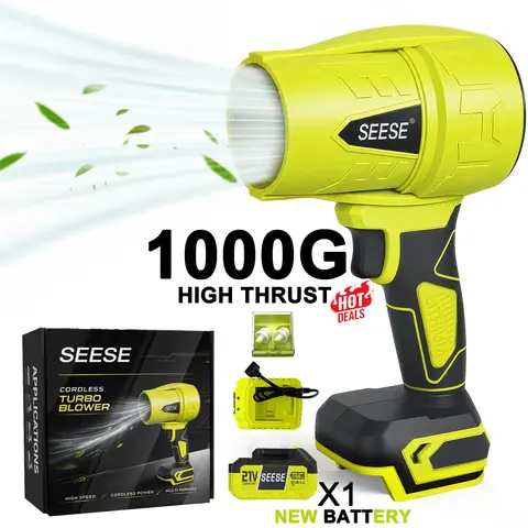 SEESE Turbo Jet Leaf Blower, Violent Fan,Car Drying After Wash,Handheld Snow Blower,Cordless Turbo Power Air Duster,Good Choice For Gifts,Home Improve,Garden Maint, Halloween gifts