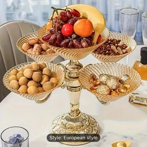 European Style Multi-Layered Plastic Fruit Tray for Home Use Ideal for Serving Candies Bread at Weddings Parties and as Birthday Gifts