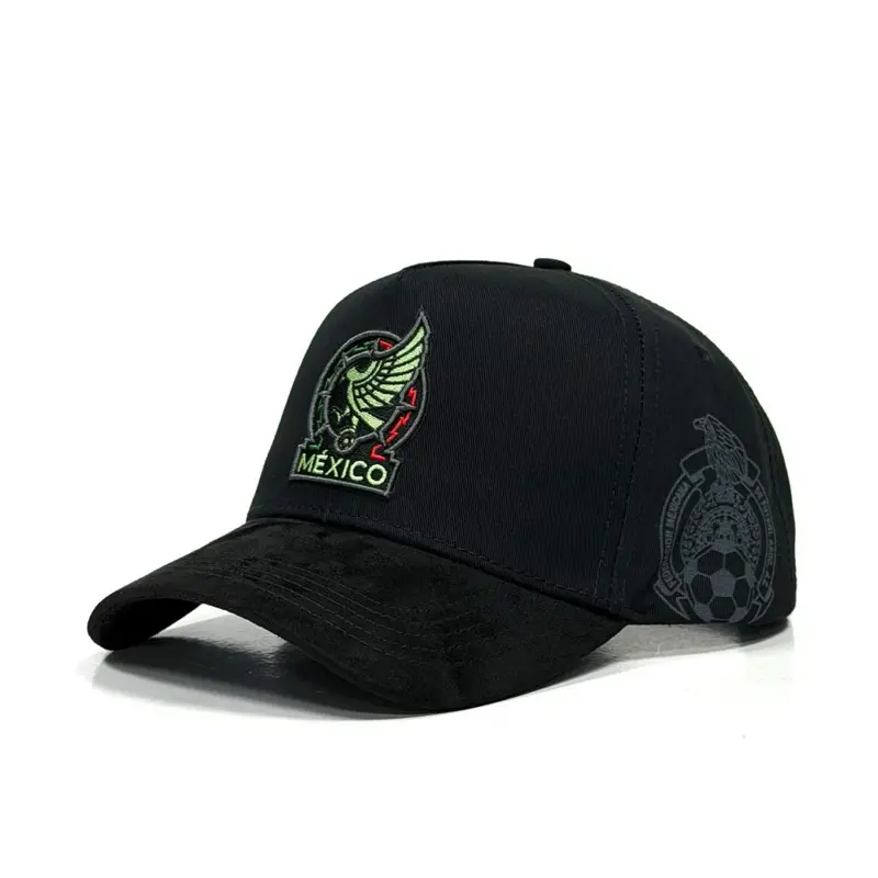 MEX BLACK HAT WITH SUEDE BRIM