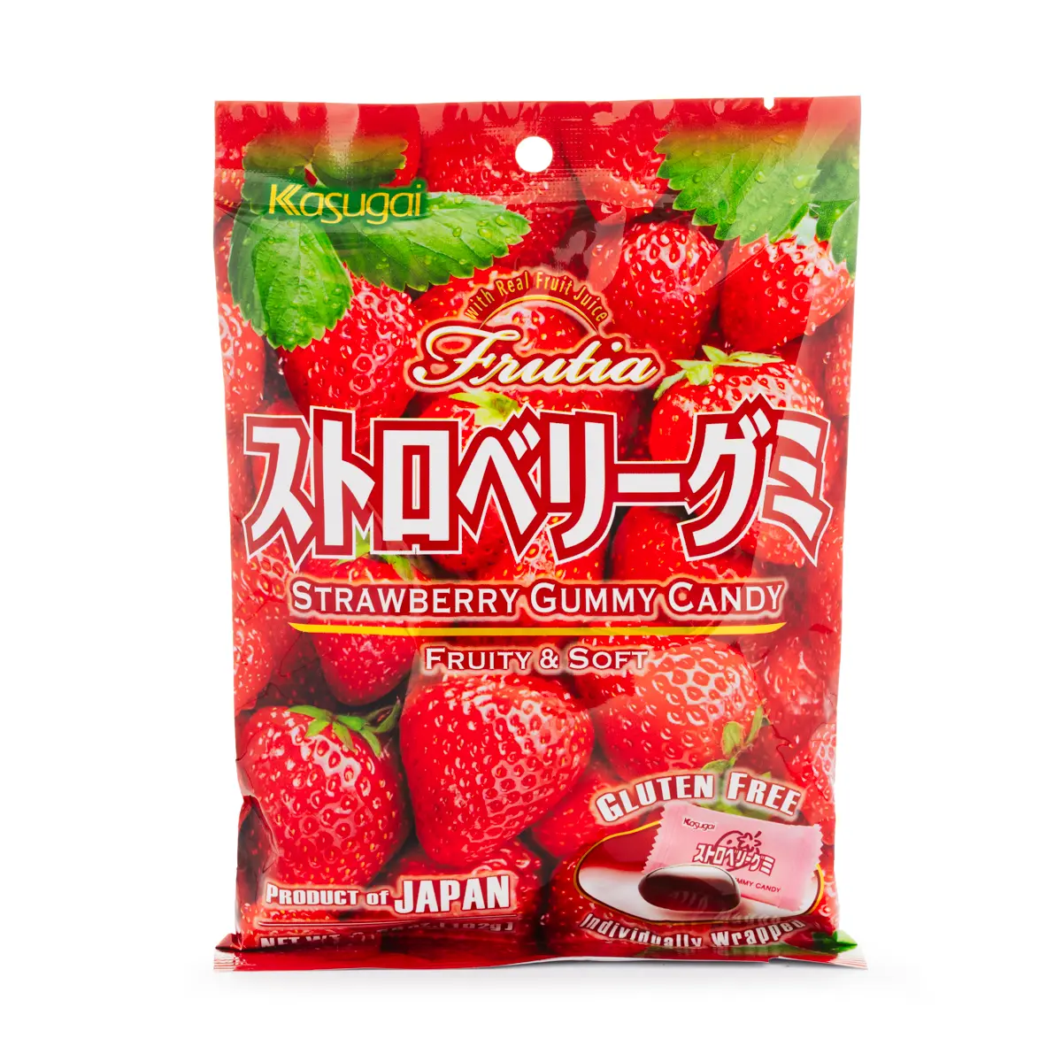 Kasugai Frutia Gummy Strawberry Flavor 3.59 oz Kasugai Frutia Gummy Strawberry Flavor 3.59 oz