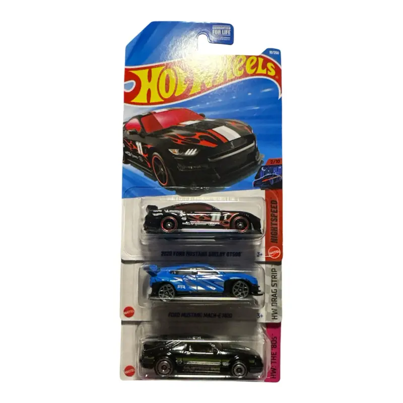 Hot Wheels 3-Pack Mustangs - Collectible Die-Cast Cars in Original Packaging, Perfect for Enthusiasts and Collectors