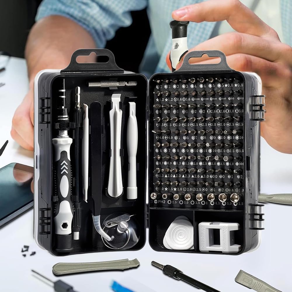 Precision Screwdriver Set | Professional Electronics Repair Kit for Phones | Flexible Shaft Magnetic Bits | Laptops, Watches, Game Consoles & Eyeglasses |Home Must-Have! Precision Screwdriver Set | Professional Electronics Repair Kit for Phones | Flexible Shaft Magnetic Bits | Laptops, Watches, Game Consoles & Eyeglasses |Home Must-Have!