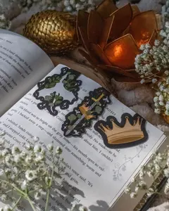 Magnetic Bookmarks | Set of 3 | Fantasy Reader Bookmarks | Glossy, Double Sided decorative bookmark