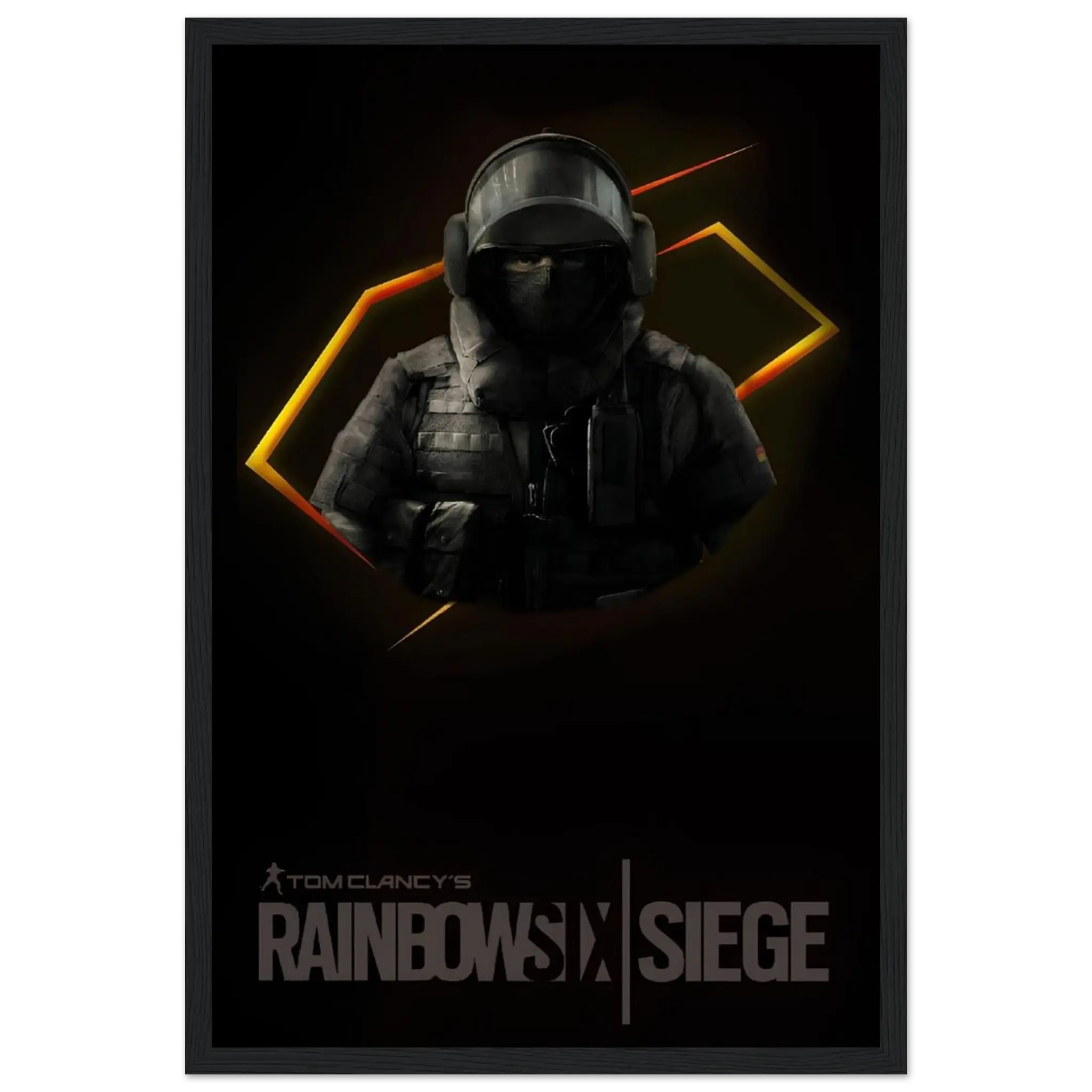 Rainbow Six Siege Bandit -  Shatterproof plexiglass Wooden Framed Poster