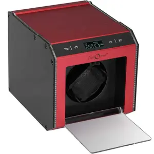 Red LED Watch Winder - Diplomat Aluminum Single Watch Winder