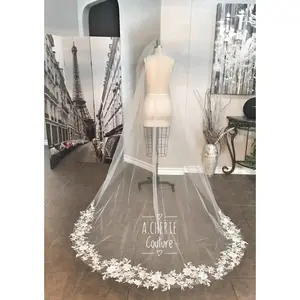 Style CHV03 Rose Edge Lace Chapel Veil
