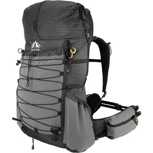 Internal-frame Hiking Backpcack: 50L / 60L / 70L Roll Top Lightweight Travel Backpack with Rain Cover for Men Women Hiking Camping Backpacking Black
