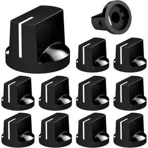 Guitar Pedal Knobs 6.35MM Davies 1510 Control AMP Effect Pedal Knob 1/4 with Set Screw for Electric Guitar Potentiometer Black - 12 count