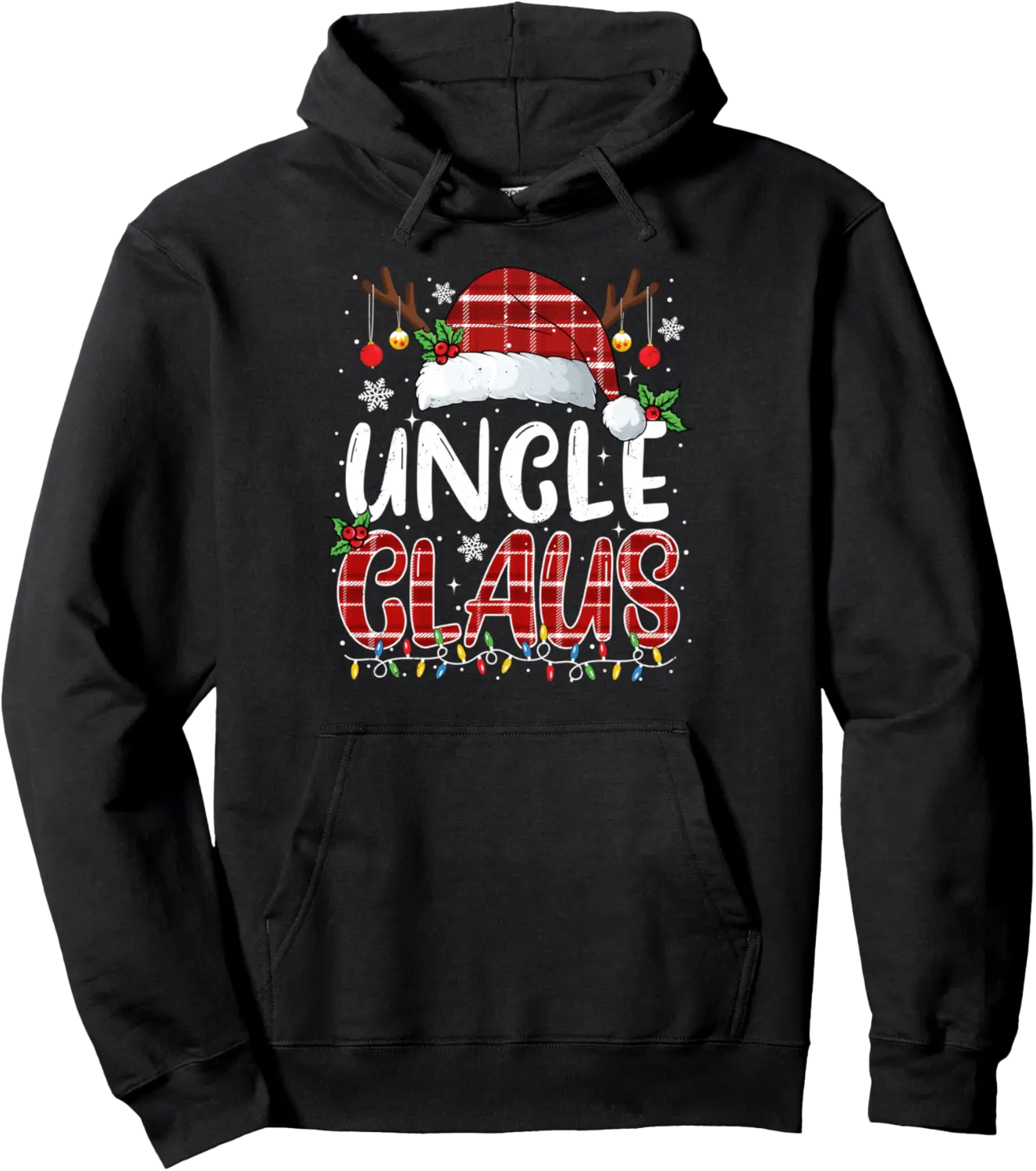 Uncle Claus Christmas Lights Pajama Family Matching Pullover Hoodie - Matthewmatt Shop 82B0DF6DZWRZ