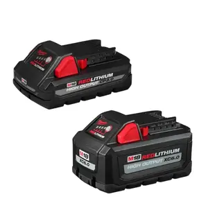 Milwaukee M18 High Output 6.0 Ah and 3.0 Ah Battery (2-Pack)