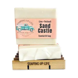 Sandcastle Fine Pumice Soap for Tanning/Exfoliating with Lime Essential Oil