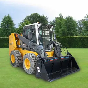 LANDY 72-in 4-in-1 Heavy Steel Skid Steer Bucket, Quick Attach Multi-Purpose Tool for Digging, Dozing
