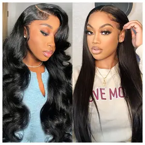 13x4 Body Wave Lace Front Wigs Human Hair 180% Density Human Wave Wig For Black Women Straight Lace Frontal WigDaily Party Use