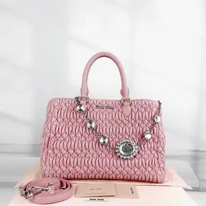 Pre-owned miumiu Lambskin Shoulder Bags 7.8'' R3049 Shoulder Bag C9207413969 0306 T3 Mia