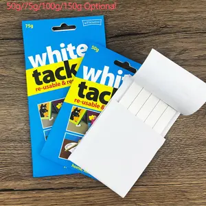 50-150g Portable White Tack Putty Reusable Sticky Adhesive Mud Easy Remove No Damage Wall Tack for DIY Craft Party Photo Frame Fix