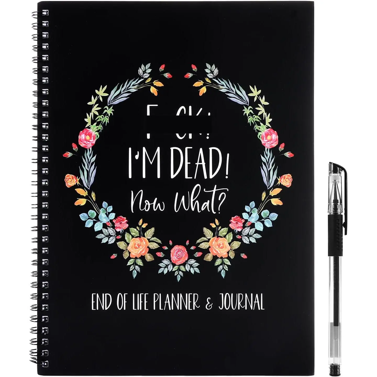 End of Life Planner - 8.26x11 in Funny Theme Humorous Tone Large Format Guided Organizer, Durable Stylish Office Stationery, Humor Meets Practicality Tool for Final Arrangements, Personal & Financial Records Booklet, Comprehensive Organization, Detailed P