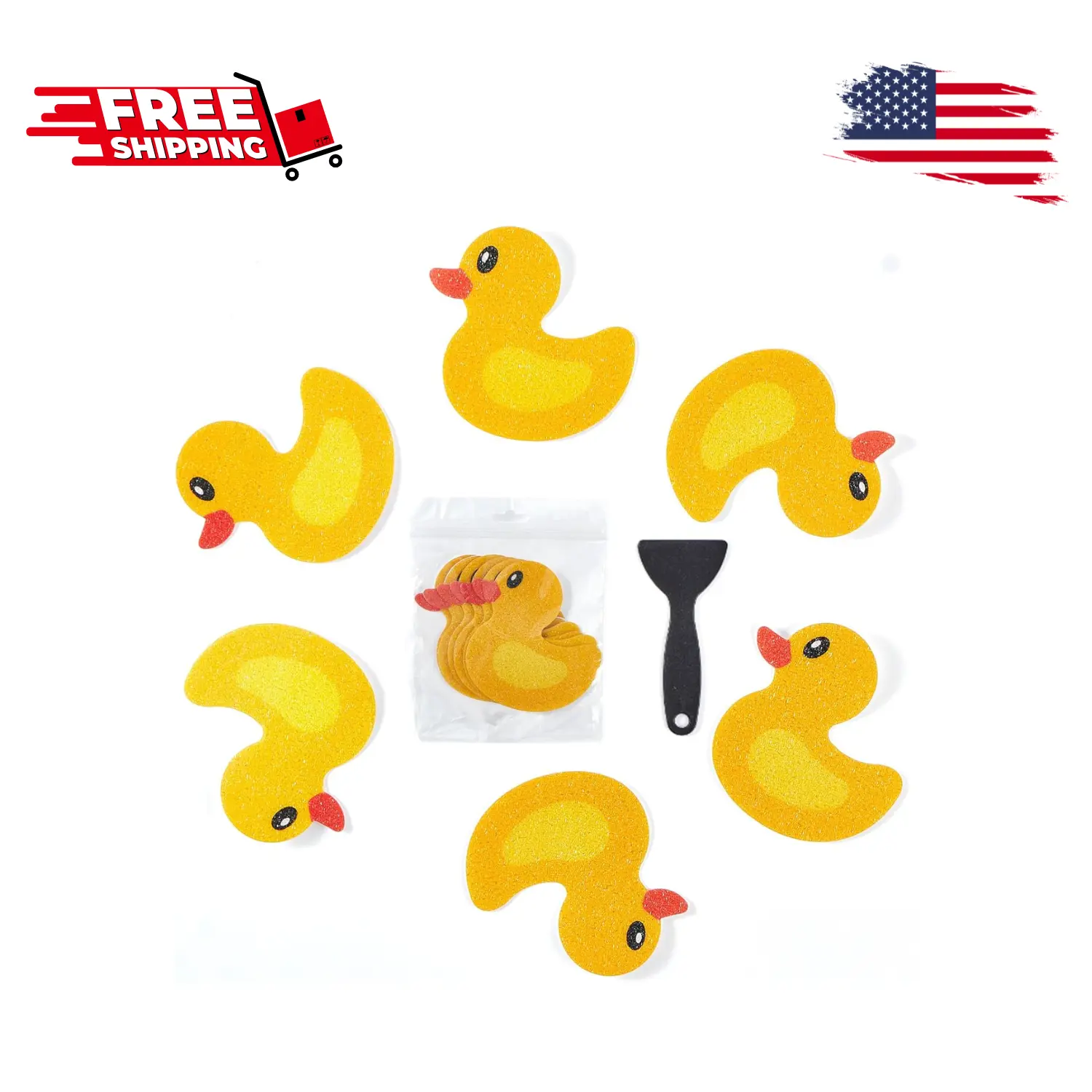 20 PCS Non Slip Bathtub Stickers, Cute Duck 20 PCS Non Slip Bathtub Stickers, Cute Duck
