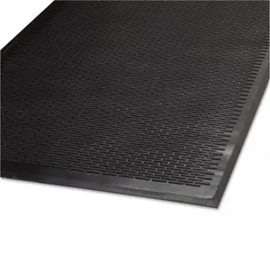 Millennium MLL 3 x 5 in. Polypropylene Clean Step Outdoor Rubber Scraper Mat, Black