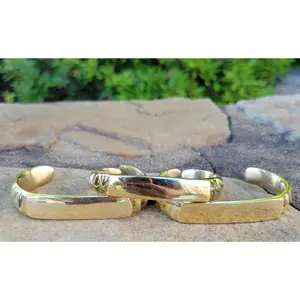 Large Warrior Unisex Brass Bracelet