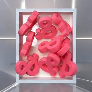 Deep Ampersand Wall Art - 8x10 Wood Shadowbox Frame - Decor Decoration