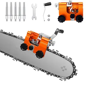 Manual Chain Saw Sharpener,Adjustable Clamp & Precision Guide,Portable Metal Attachment,8-22" Chain/Electric Saws