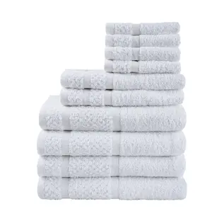 10 Piece Towel Set with Upgraded Softness & Durability in White