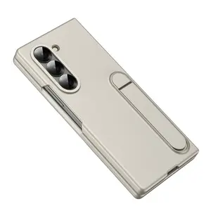 Solid Color Phone Case with Stand, Full Body Shockproof Phone Protective Cover, Phone Accessories Compatible with Samsung Z Fold 6/5/4/3